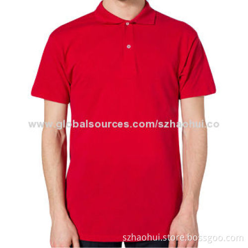 Men's 100% Cotton Blank Polo Shirt, Printed or Embroidered Logo as Per Request Available
